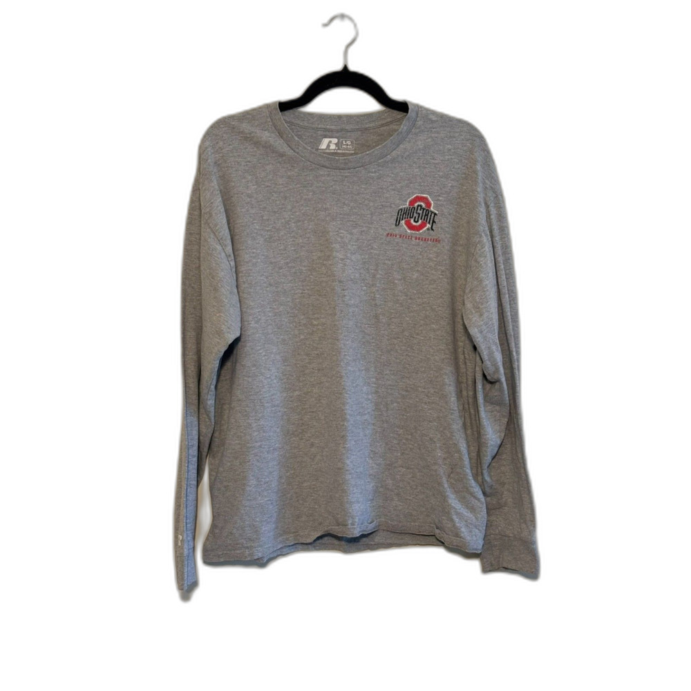 Ohio State Buckeyes Long Sleeve Tee Front Back Graphic Size Large